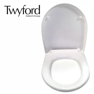 Twyford Rhine Series Universal 'D Shape' Plastic Toilet Seat 41 X 36 X 4.5 Cm • £7.50