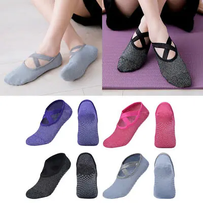 Pilates Ballet Socks Women Yoga Dance Shoes Non Slip Sports • £5.90