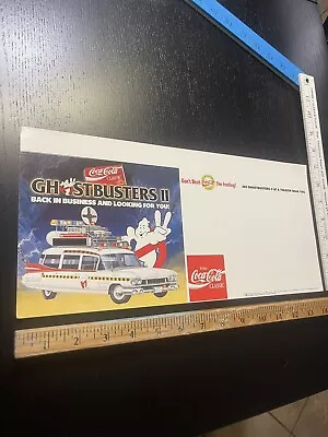 Ghostbusters II 1989 Old Vintage Coke Coca-Cola Classic NOS Promo Retail Sign • $36