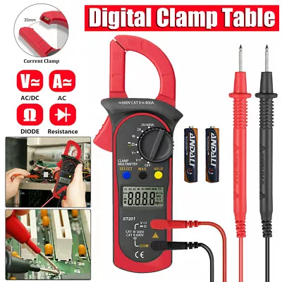 Handheld True RMS Digital Clamp Meter Multimeter AC DC Volt Amp Ohm Cap Tester • $9.50