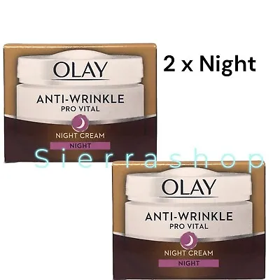 2 X 50ml Olay Anti-Wrinkle Pro Vital Night Cream • £24.99