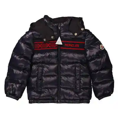 Moncler Boys Navy Holmi Hooded Down Jacket • $292.59