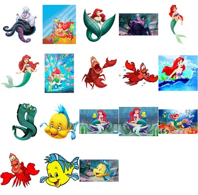 Little Mermaid Characters  Iron On T Shirt Transfer. Choose Image And Size • £3.36