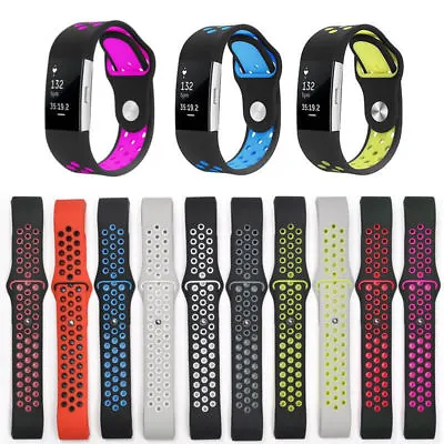 Sports Watch Band Strap For Fitbit Charge 2 Silicone Bracelet Smart Wristbands • $10.99