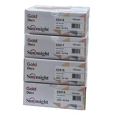 Sunmight Gold Hook It 6  DA Abrasive Automotive Sandpaper 320-600 Grit 50/Box • $107.77