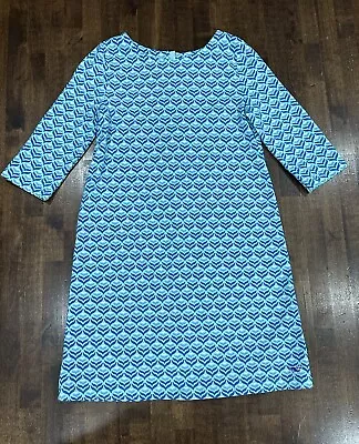 Vineyard Vines Girls Sz S 7-8 Blue Whale Tail 3/4 Sleeve A-Line Dress Tunic • $14.99