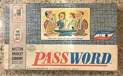 Vintage Milton Bradley Password Board Game Peak Volume Two 1962 Complete G14 • $20