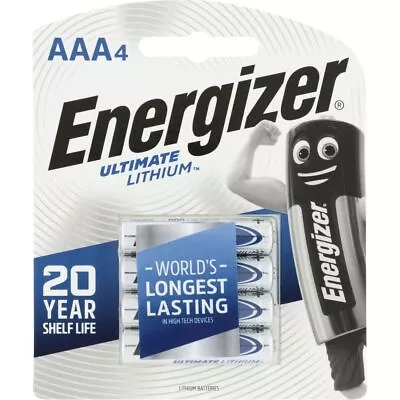 Energizer Ultimate Lithium AAA Battery - 4 Pack • $30.23