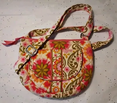 Vera Bradley Folkloric Lizzy Pink Paisley Saddle Crossbody • $13.95