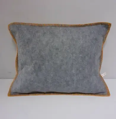Charcoal Grey/Ochre Cushion 12 X 16  COVER Rectangle Shaped Sofa Boudoir Throw • £14.99