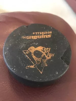 Vintage Rare 1979-80 Pittsburgh Penguins Viceroy Screened Game Hockey Puck NHL • $17