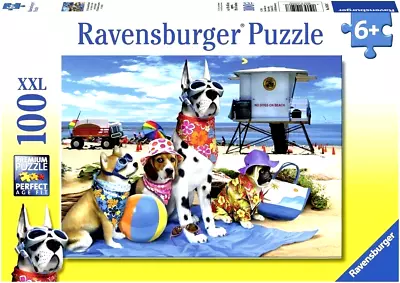 Ravensburger Puzzle Large XXL 100 Piece For Kids No Dogs On The Beach NEW Sealed • $8.24