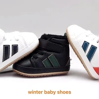 Newborn Baby Boy Pram Shoes Infant Child Rubber PreWalker Trainers Boots 0-18 M • £4.99