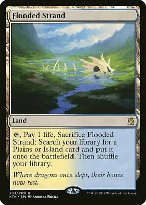 Flooded Strand Khans Of Tarkir X1 NM Magic Mtg + Get 1 Free Bonus Foil RARE Card • $39.94