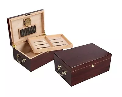 Prestige Import Group Monte Carlo Cherry Humidor With Tray & Side Handles • $89.95