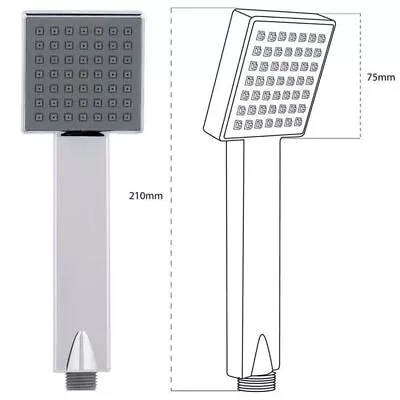 REPLACEMENT HANDSET For MIRA Single Mode Chrome SQUARE Shower Head Easy Clean • £10.95