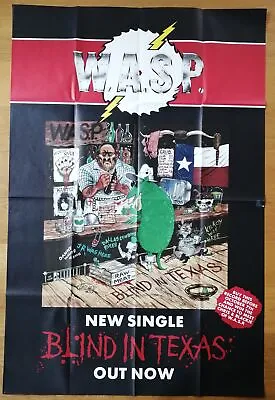 WASP W.A.SP. Blind In Texas Original UK Promo Poster '86 60 X40  • $80