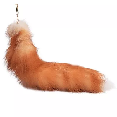 50cm/20  Large Real Fox Fur Tail Keychain Furry Cosplay Toys Bag Charm Pendant • $14.72