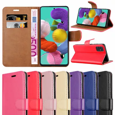 Galaxy A51 Phone Case Leather Wallet Flip Folio Stand View Cover For Samsung • £5.95