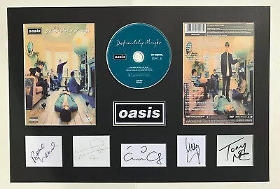 OASIS - Signed Autographed - DEFINITELY MAYBE - DVD - Album Display • £40