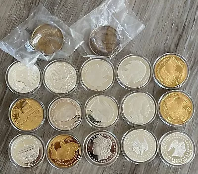 American Mint Gold & Silver Layered Commemorative Coins - Lot Of 17 Sealed • $34.97