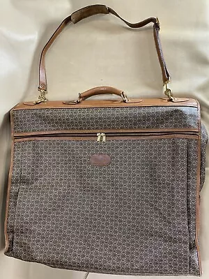 Wings Diamonds 24” Garment Bag Luggage Monogram Canvas Belting Leather • $245