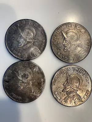 Lot Of 4 - 1931 Republic Of Panama VN Balboa Silver Coins (Circulated) • $160