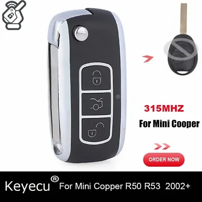 For Mini Cooper R50 R53 2002 2003 2004 2005 Modified Flip Remote Key Fob 315MHz • $19.43