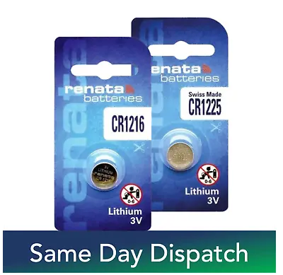 Renata CR1216 CR1225 3V Coin Cell Lithium Batteries - Pack Of 1 • £3.59