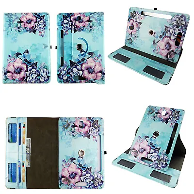 Universal 7  Android Tablet Case 7 Inch Folio Syn Leather Rotating Cover Pocket • $10.89