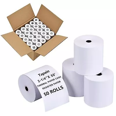 2-1/4'' X 50' Thermal Receipt Paper - Credit Card Paper Rolls Thermal - Cash ... • $34.37