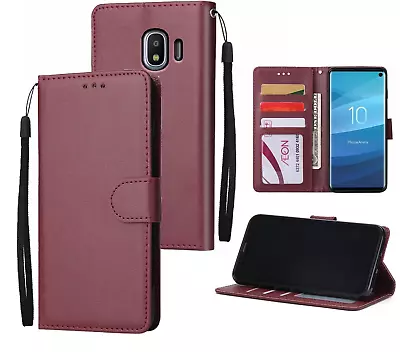 Galaxy J2 Pro 2018 Sm J250 Leather Wallet Case Silky Finish 3 Card 1 Pocket • $7.50