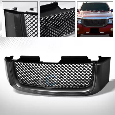 Fits 02-08 GMC Envoy Matte Black Mesh Front Hood Bumper Grill Grille Guard ABS • $81.95