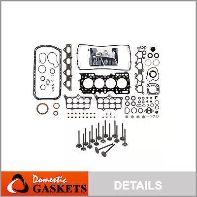 Full Gasket Set Intake Exhaust Valves Fit 92-96 Honda Prelude 2.3L H23A1 DOHC • $99.28