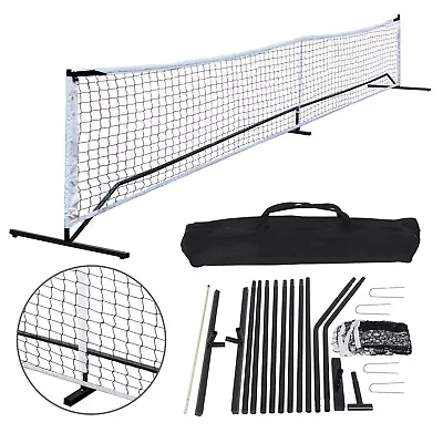 Portable Pickleball Net Set With Metal Frame Stand Carrying Bag Regulation Size • $50.58