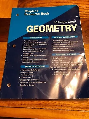 Geometry Chapter 6 Resource Book • $3.50
