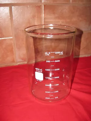 PYREX Glass 4000 Ml Beaker W/Pour Spout #1003 Chemistry Glassware Equipment  • $22.95