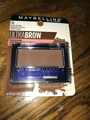 Maybelline Ultra Brow Powder 20 Dark Brown Eyebrow Color Makeup RARE • $19.99