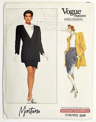 Vogue Paris Original Mantana 2229 Jacket & Dress Size 10 Uncut • $15
