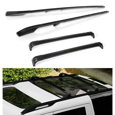 4Pcs Roof Rack Rail Cross Bar Fit For Land Rover Discovery 3 4 LR3 LR4 2004-2016 • $349