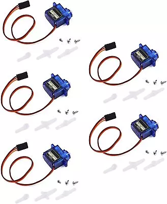 5pcs Micro Servomotor 9G RC Helicopter Airplane Boat Controls Robot Mini Servo • £27.99