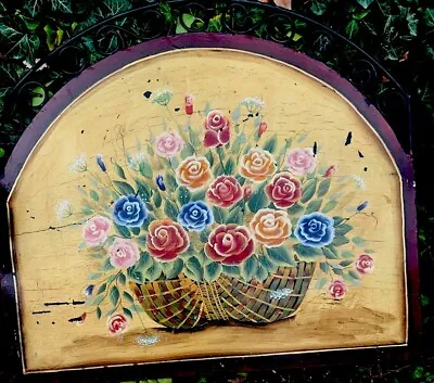 Victorian Trading English Garden Hand Painted Metal Fireplace Screen • $15