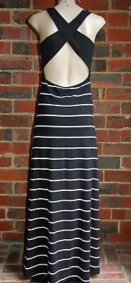 BACKSTAGE Black White Striped Maxi Dress - Size XS - EUC • $25