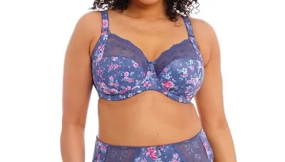 £41.99 • Buy Elomi Morgan Banded Bra In Denim Floral | Non-Padded, Full Cup, Underwired