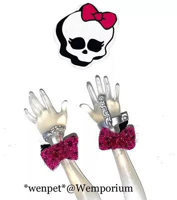 Monster High Dolls Spares Pair Of Wrist Cuffs Bows Spectra Dot Dead • $3.40