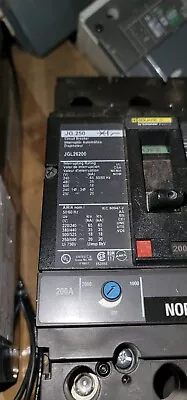 Square D PowerPact Circuit Breaker JGL26200 200 Amp 600 Volt 2 Pole • $450