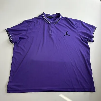 Nike Air Jordan Jumpman Polo Shirt Mens Size 3XL Purple Golf Casual Shortsleeve • $26.99