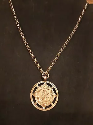 9ct GOLD MEDALLION PENDANT ANTIQUE GOLD COIN PENDANT  • £359.99