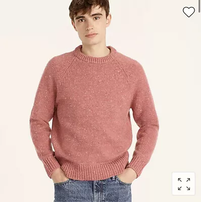 $74.99 • Buy NWT J Crew Wallace & Barnes Merino Wool Donegal Crewneck Sweater Size M Thistle