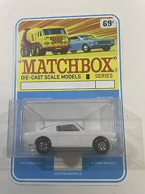 Vintage Lesney Matchbox 8 Custom Superfast Ford Mustang White Red Interior B/Pk • $59.95